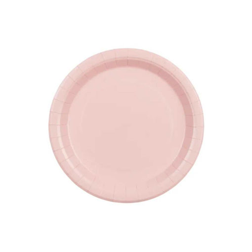 Picture of PAPER PLATES BABY PINK 23CM - 6 PACK